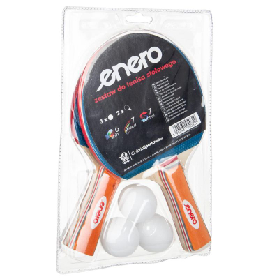 Set pingpongu Enero 1040820, 2 raketa, 3 topa, shumëngjyrësh