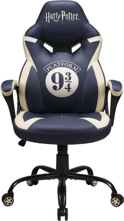 Karrige gaming Subsonic Harry Potter Junior, ergonomike, me rrota, blu e artë