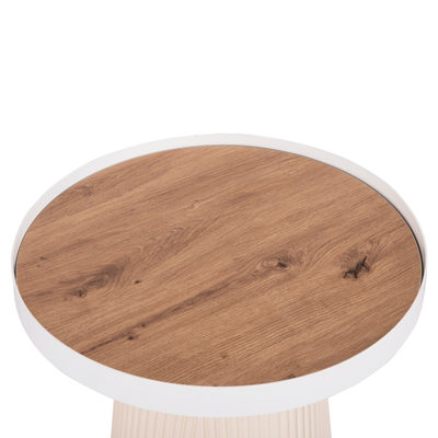 Set tavolina për kafe Duncan 2-pjesësh Φ80cm & Φ45cm (HM21082), bardhë