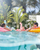 56251 GLITTER FLAMINGO TUBE 99cmx89cmx71cm