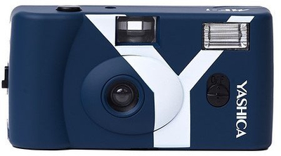Aparat fotografik filmik Yashica MF1 Set, 35mm, me blic, blu e errët