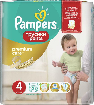 Pelena-pantallona Pampers Premium Care Pants 4 Maxi, 7-14 kg, 22 copë