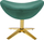 Tabure King Home Egg, 46x56 cm, velur, jeshile