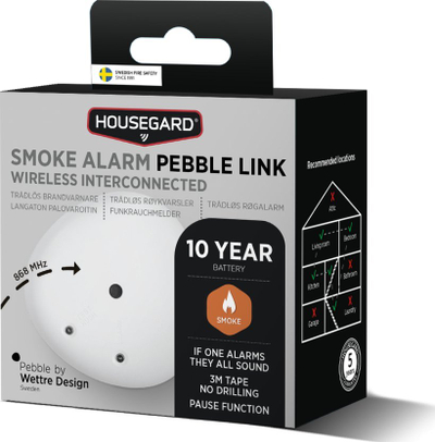 Alarm tymi Housegard Pebble Link, wireless, bateri 10 vjet, i bardhë
