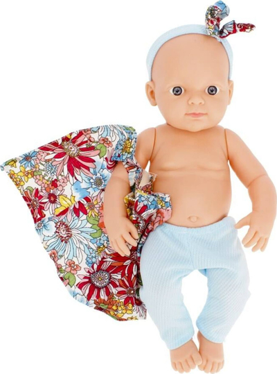 Kukull beb Mega Creative JQBaby, 32 cm, me rroba plot ngjyra