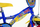 Biçikletë për kalamaj Dino Bikes Sonic the Hedgehog 12", me rrota ndihmëse, shishe uji, blu