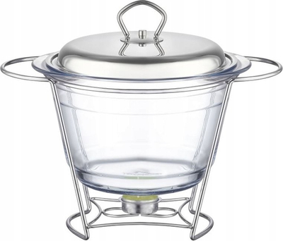 Enë chafing Ambition Helios, 4L, qelq rezistent ndaj nxehtësisë, transparente