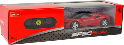 Makinë me telekomandë Rastar Ferrari SF90, shkallë 1:14, Leantoys, e kuqe
