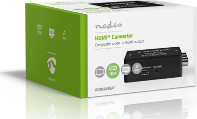 Adapter video Nedis, RCA në HDMI, Full HD 1080p, anthracite