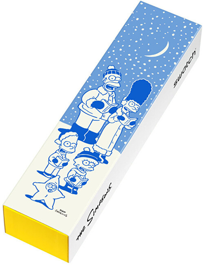 Orë dore për kalamaj Swatch The Simpsons Tidings Of Joy SO28Z126, blu