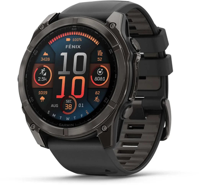 Ora inteligjente Garmin Fenix 8 AMOLED Sapphire Edition, 51mm, GPS, gri