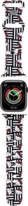Rrip Hello Kitty për Apple Watch Heads and Stripes, 38/40mm, silikon, i zi