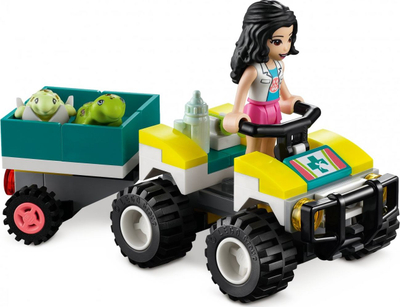Lodra ndërtimi LEGO Friends 41697 Turtle Rescue Vehicle, 90 copa, për kalamaj 6+