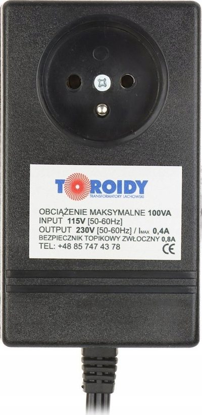 Autotransformator ATS, 110V në 230V, për shpi dhe zyrë, gri