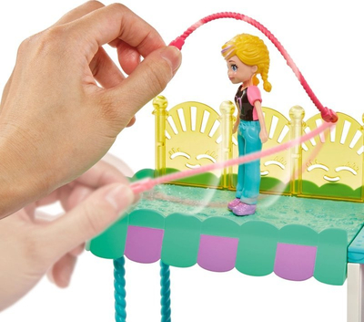 Set loje Mattel Polly Pocket Rainbow Mall, 3 kate, me figurina, shumëngjyrësh