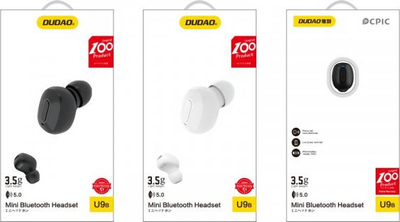 Bluetooth слушалка Dudao U9B, во уво, Bluetooth 5.0, црна