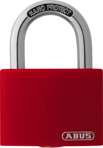 Dry Abus MyLock T65AL, 43mm, me çelës, i kuq