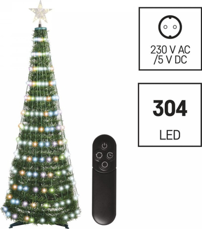 Pemë dekorative me drita LED EMOS, 1.8 m, RGB, për brenda