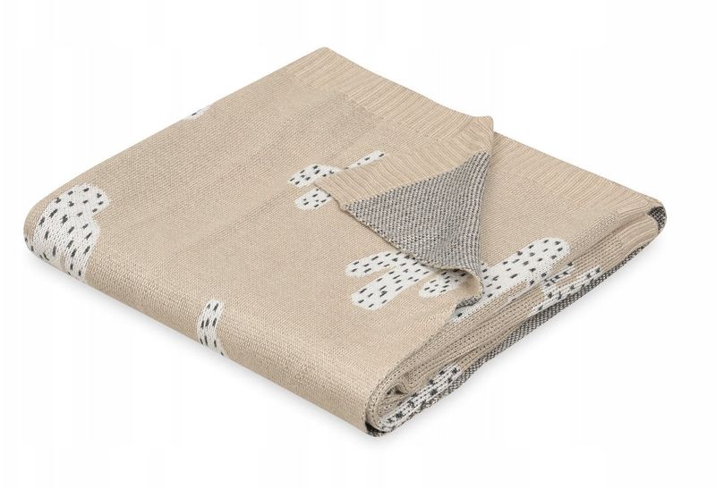 Batanije foshnje BabyMatex Bamboo Blanket, 80x100 cm, model me kaktus, bezhë