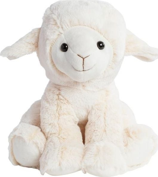 Lodër pelushi Molli Toys Little Sheep, 30 cm, e bardhë
