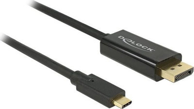 Kabllo Delock USB C në DisplayPort, 1 m, e zezë