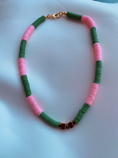 Qafore Spring Edition, rozë/ gjelbër, 40 cm