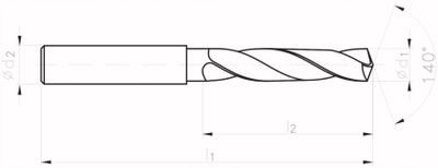 Stërvitëse karbiti Fanar MasterDrill 5xD, diametër 3.00mm, VHM AT