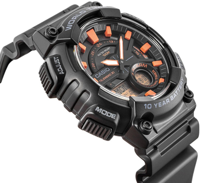 Ora digjitale Casio AEQ-110W-1A2VDF, quartz, 47mm, e zezë