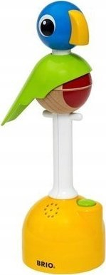 Lotër edukative BRIO Play and Learn Record and Play Parrot, regjistrim zëri, 12+ mujsh, shumëngjyrëshe