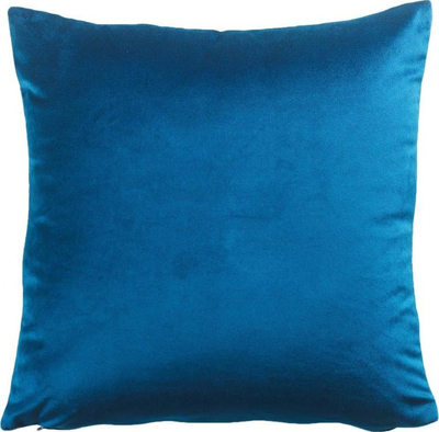 Jastëkansë dekorative Douceur d'intérieur Plain Velvet, 40x40 cm, poliester, blu e errët