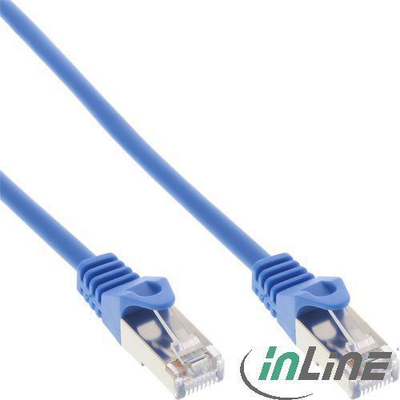 Kabllo InLine Patchcord, Cat.5e, SF/UTP, 0.5 m (72550B), e kaltër
