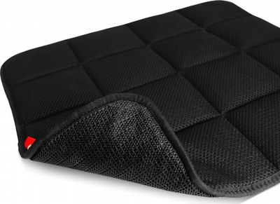 Jastik për karrige AndaSeat Green-touch, 450x450mm, bambu me karbon natyral, fibër karboni, i zi