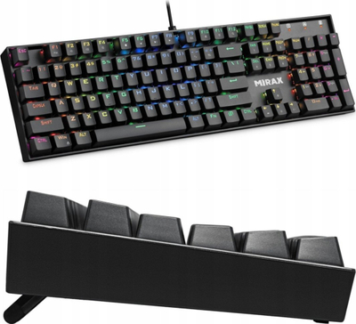 Tastierë mekanike Mirax GK-352, RGB, OUTEMU Blue, me kabllo, e zezë