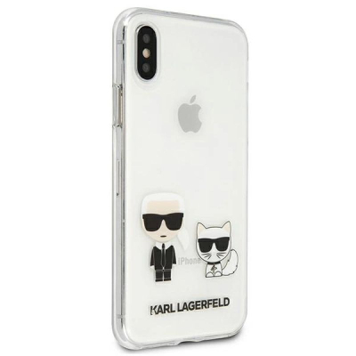 Futrollë telefoni Karl Lagerfeld KLHCI65CKTR për iPhone Xs Max, transparente