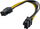 Përshtatës Akyga PCIe 6-pin në PCIe 8-pin, 0.2m, i verdhë
