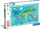 Puzzle Clementoni Maxi Wildlife Map, 60 pjesë, edukativ