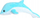 Lodër pellushi delfin, 30 cm, blu