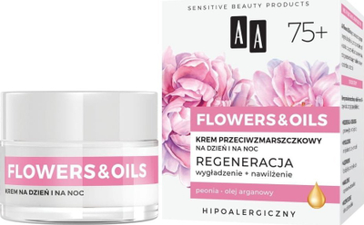Krem fytyre AA Flowers &amp; Oils 75+, kundra rrudhave, 50 ml