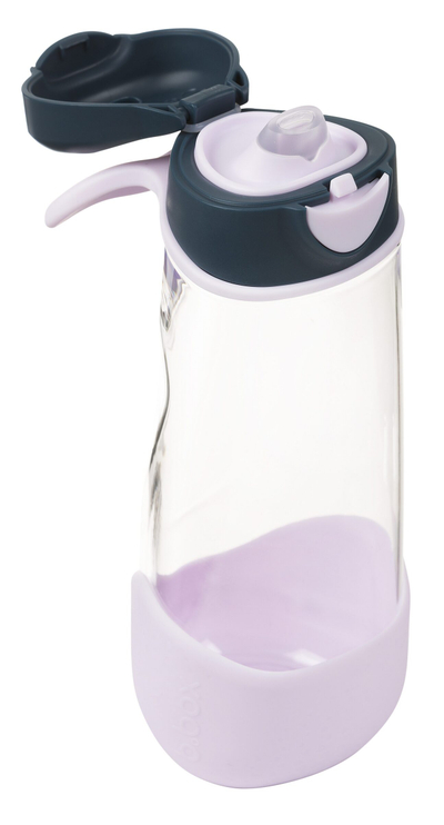 Shishe sportive b.box Tritan, 600ml, me pipë silikoni, ngjyrë pjeshke
