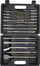 Set daltash dhe stërvitjesh SDS Plus AWTools AW42917, 17 copë, në kuti plastike, gri