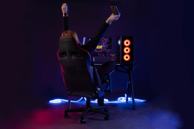 Karrige gaming SENSE7 Sentinel, lëkurë ekologjike, mbështetëse 3D, e zezë