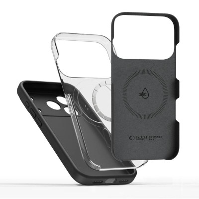 Mbrojtëse telefoni Tech-Protect BasicMag MagSafe për iPhone 17 Pro Max, matte, e zezë