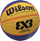 Top basketbolli Wilson FIBA 3X3 Replica, madhësi zyrtare, lëkurë sintetike