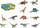 Set lodrash dinosauri MIX, figura përzjere, për kalamaj, shumëngjyrëshe