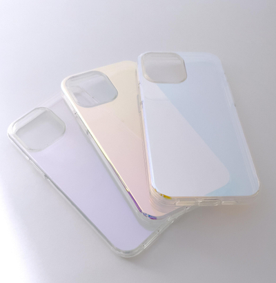 Kuti mbrojtëse Hurtel Aurora Case për iPhone 13 Pro Max, xhel i butë fleksibël, efekt me ngjyra që lozin me dritën, blu