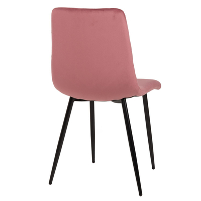 Karrige ngrënieje Latrell 43x54x88Hcm (HM8587.02), rozë/ zezë