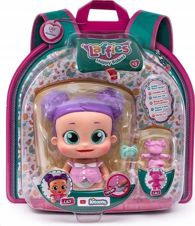 Lodër kukull IMC Toys Laffies Greta 92174, bebe interaktive, flokë rozë, me ngjyra