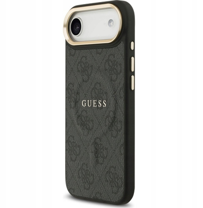 Kapak Guess Hardcase 4G Classic MagSafe, për iPhone 17 Air, lëkurë eco, i zi