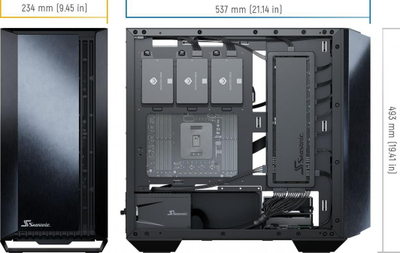 Kasë SeaSonic Syncro Q704 z karikuesem DGC-750 Gold 750W, Midi Tower