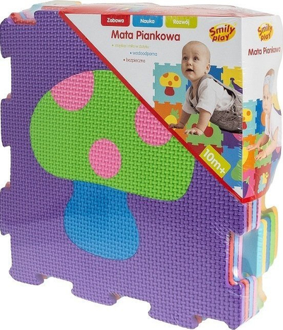 Tapet puzzle për kalamoj Smily Play Foam Mat Fruit, prej shkumë, me figura frutash, shumëngjyrësh